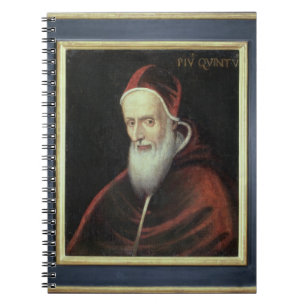 Porträtt av Pope Pius V (1504-72) (olja på kanfa Anteckningsbok Med Spiral