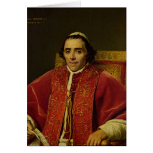 Porträtt av Pope Pius VII, 1805 Hälsningskort