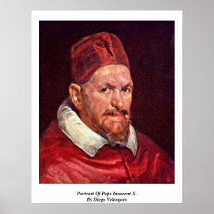 Porträtt av popen oskyldig X. Vid Diego Velazquez Poster