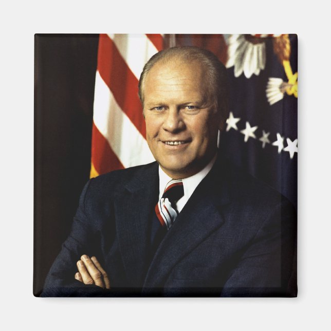 Porträtt av president Gerald Ford Magnet (Framsidan)