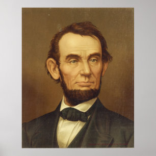Porträtt av presidenten Abraham Lincoln Poster