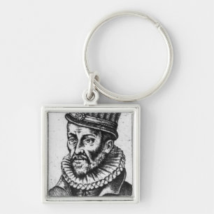 Porträtt av Prince Ludovico av Gonzaga Fyrkantig Silverfärgad Nyckelring