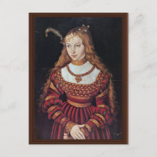 Porträtt av Princess Sybille of Cleves som brid Vykort