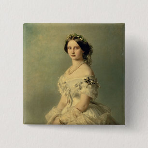 Porträtt av princessen av Baden, 1856 Knapp