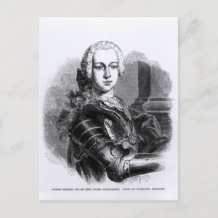 Porträtt av prins Charles Edward Stuart Vykort