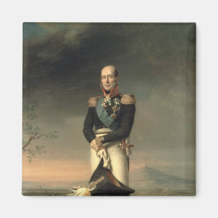 Porträtt av prins Mikhail Barclay de Tolly Magnet