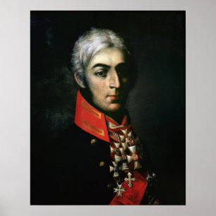 Porträtt av prins Peter Bagration Poster