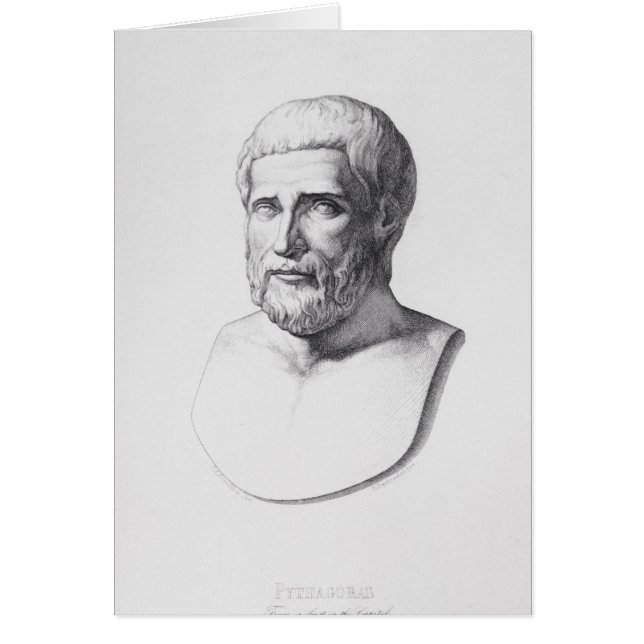 Porträtt av Pythagoras Hälsningskort (Framsidan)