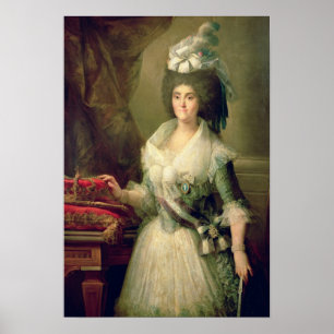 Porträtt av Queen Maria Luisa Poster