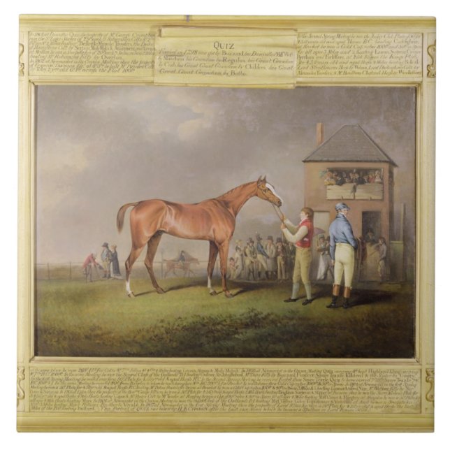 Porträtt av "quizen", egendomen av Lord Rous, aft Kakelplatta (Framsidan)