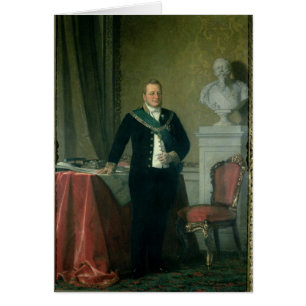 Porträtt av räkningen Camillo Berso av Cavour Hälsningskort