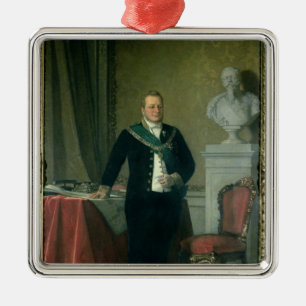 Porträtt av räkningen Camillo Berso av Cavour Julgransprydnad Metall