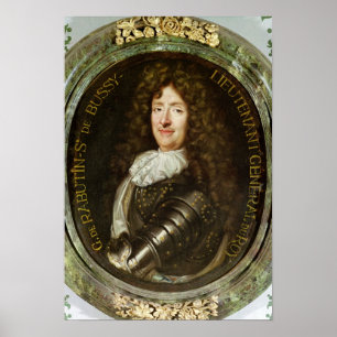 Porträtt av räkningen Roger Bussy de Rabutin Poster