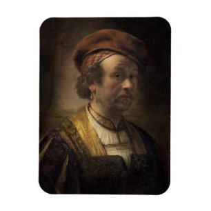 Porträtt av Rembrandt, 1650 (olja på kanfas) Magnet