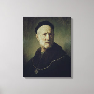 Porträtt av Rembrandts far Canvastryck