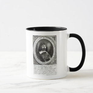 Porträtt av Rene Descartes, 1644 Mugg