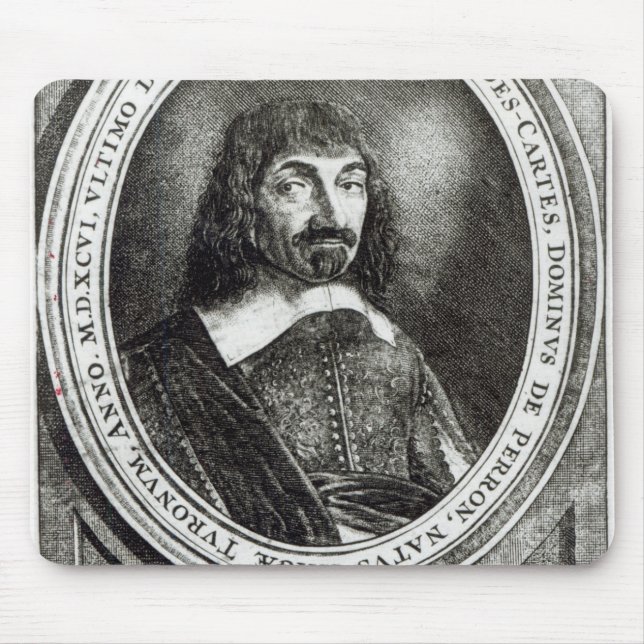 Porträtt av Rene Descartes, 1644 Musmatta (Framsidan)