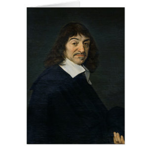 Porträtt av Rene Descartes c.1649 Hälsningskort