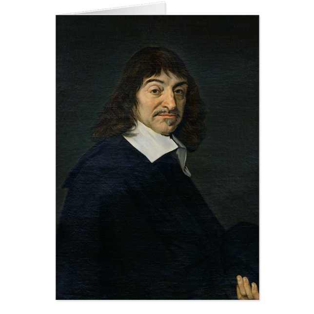 Porträtt av Rene Descartes c.1649 Hälsningskort (Framsidan)