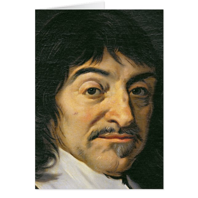 Porträtt av Rene Descartes c.1649 Hälsningskort (Framsidan)