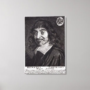 Porträtt av Rene Descartes Canvastryck