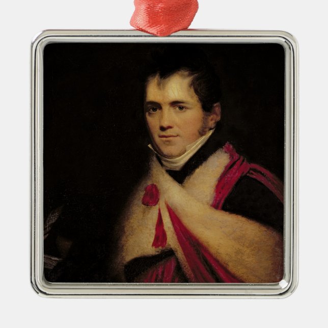 Porträtt av Rev. Edward Daniel Clarke c.1822 Julgransprydnad Metall (Framsidan)