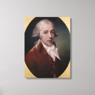 Porträtt av Richard Brinsley Sheridan 1788 Canvastryck
