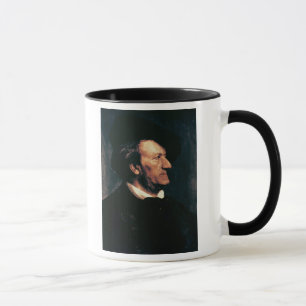 Porträtt av Richard Wagner (1813-83) (olja på Mugg