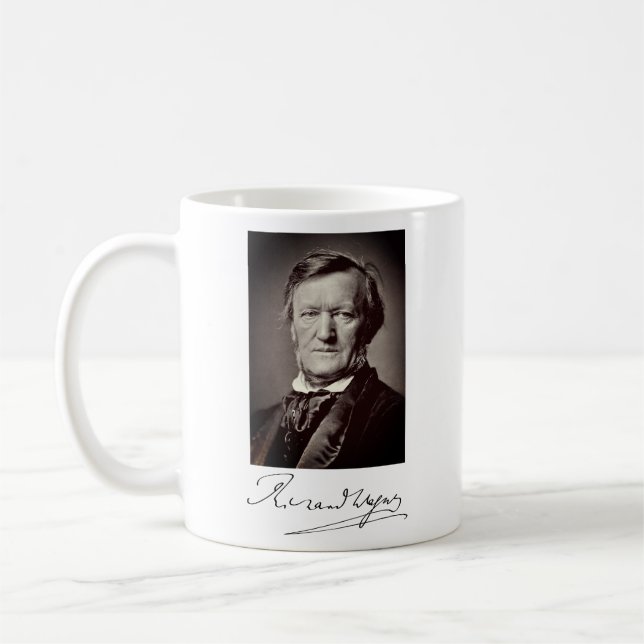 Porträtt av Richard Wagner Kaffemugg (Vänster)