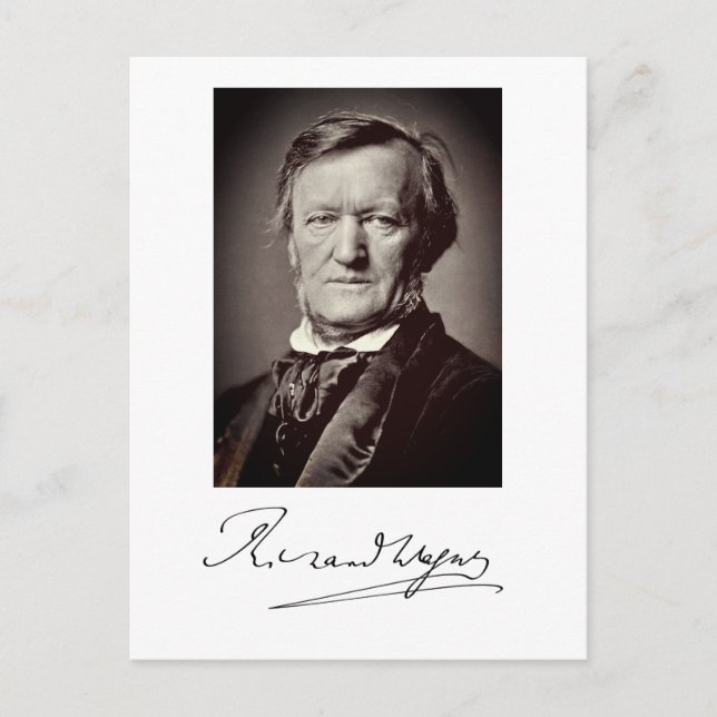 Porträtt av Richard Wagner Vykort (Framsida)