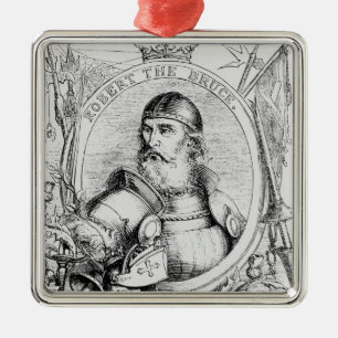 Porträtt av Robert Brucen Julgransprydnad Metall