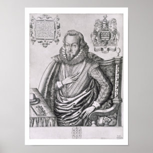Porträtt av Robert Cecil (1563-1612) 1st Earl av Poster