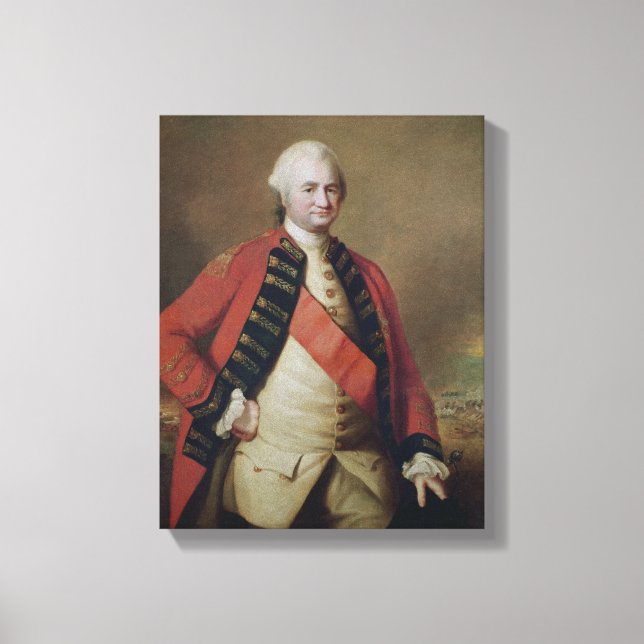 Porträtt av Robert Clive 1:a Baron Clive 1773 Canvastryck (Framsida)
