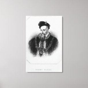 Porträtt av Robert Dudley den 1st earlen av Canvastryck