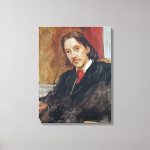 Porträtt av Robert Louis Stevenson 1886 Canvastryck