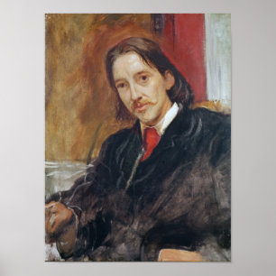 Porträtt av Robert Louis Stevenson 1886 Poster