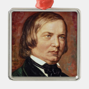Porträtt av Robert Schumann Julgransprydnad Metall