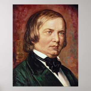 Porträtt av Robert Schumann Poster