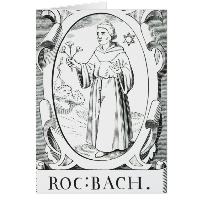 Porträtt av Roger bacon Hälsningskort (Framsidan)