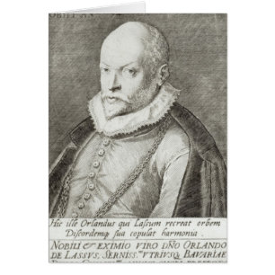 Porträtt av Roland de Lassus 1593-94 Hälsningskort