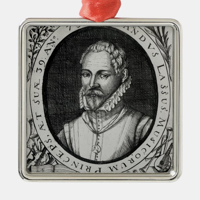 Porträtt av Roland de Lassus Julgransprydnad Metall (Framsidan)