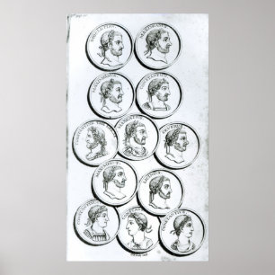 Porträtt av Roman Emperors Poster