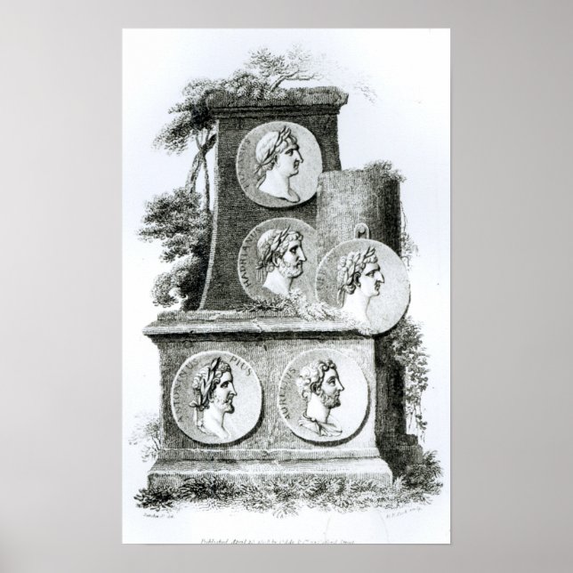 Porträtt av romerska kejsare från poster (Framsidan)