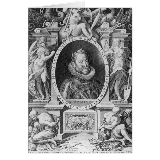 Porträtt av Rudolph II Hälsningskort (Framsidan)