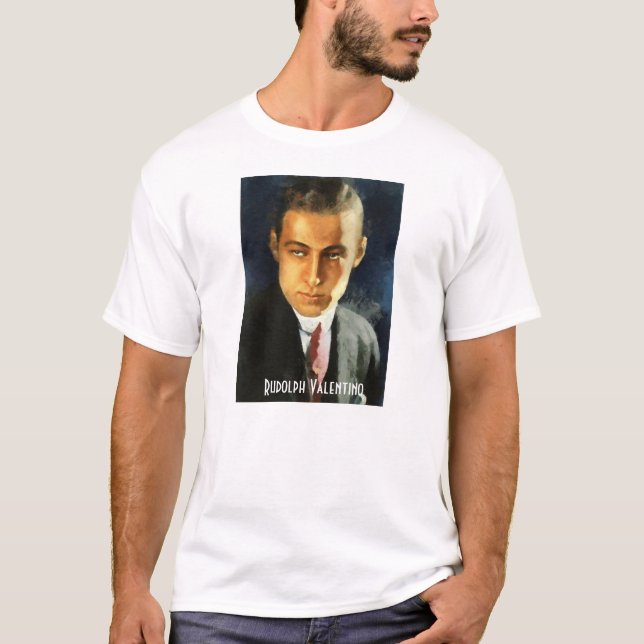 Porträtt av Rudolph Valentino som sheikhen T Shirt (Framsida)