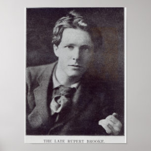 Porträtt av Rupert Brooke Poster