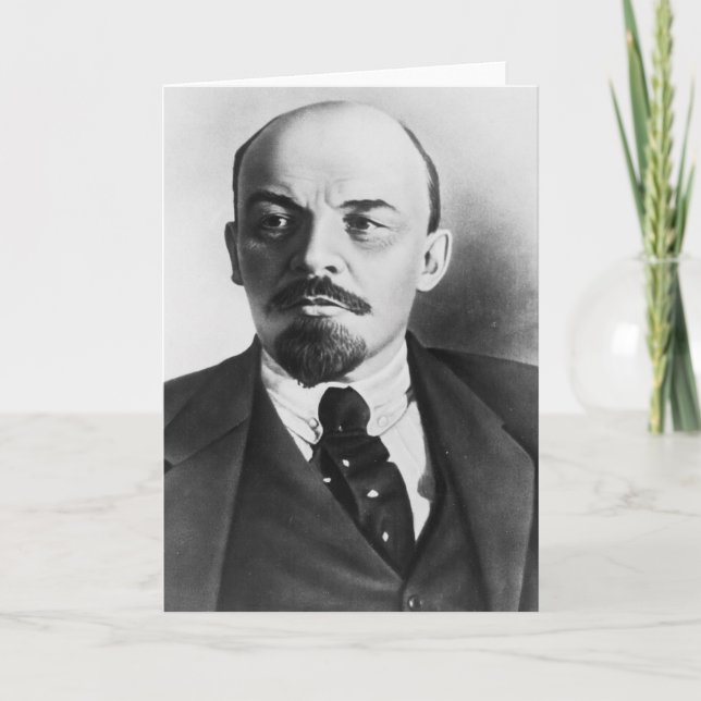Porträtt av ryska Vladimir Ilyich Lenin Kort (Framsida)