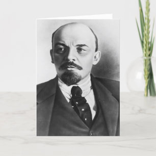 Porträtt av ryska Vladimir Ilyich Lenin Kort