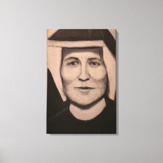 Porträtt av S:ta Faustina Kowalska Canvastryck