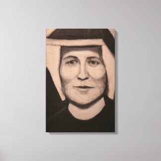 Porträtt av S:ta Faustina Kowalska Canvastryck